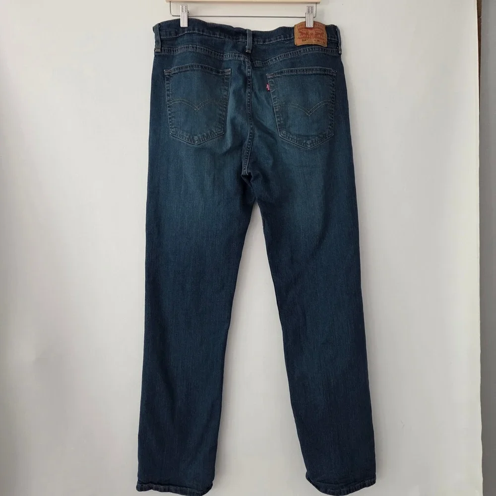 Levi's 514 Straight Fit Blue Denim Jeans Mens 36x34